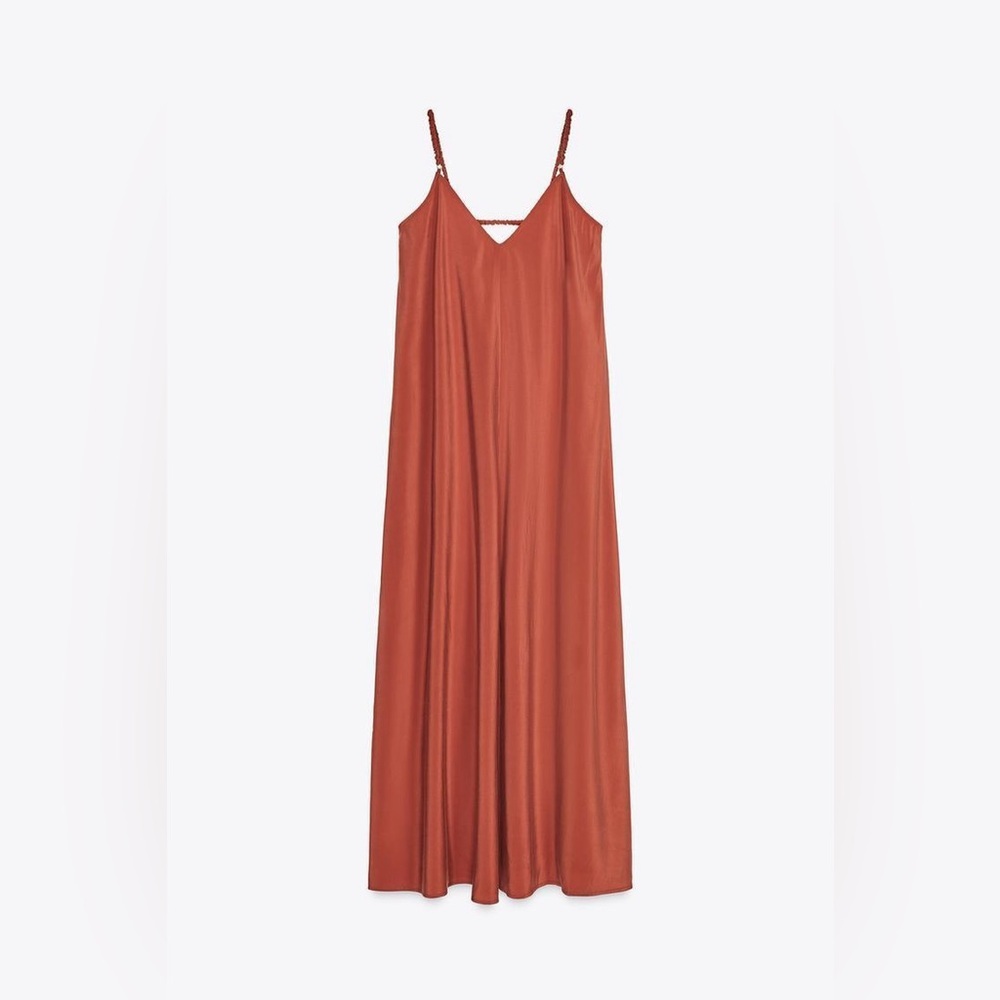 Slip Maxi Dress in Terracotta — Women - Picture 7 of 13